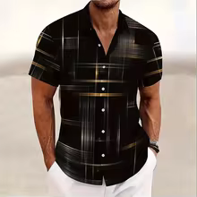 Men Geometric Classic Shirt
