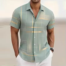 Men Geometric Classic Shirt